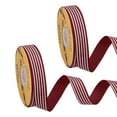 thumbnail image 1 of Unique Bargains 100 Yards x 1' Christmas Striped Ribbon, Red and White Ribbon Candy Cane Ribbon Roll Wrapping Ribbon, 1 of 6