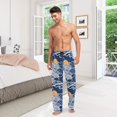 thumbnail image 6 of FORMRS Mens Pajama Pants with Pockets Cotton Sleepwear Lounge Bottoms Sizes S-2XL, Blue Night Sky, 6 of 7