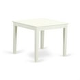 thumbnail image 2 of East West Furniture OXDA5-LWH-29 5 Piece Kitchen Table & Chairs Set Includes a Square Dining Table and 4 Upholstered Parson Chairs, 36x36 Inch, linen white, 2 of 2
