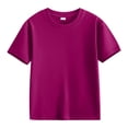 thumbnail image 4 of Splozh Toddler Fall Clothes Boys Shirts Short Sleeve Shirts for Boys Cotton T-Shirts Kids Toddler Tshirts Tees Clothes Summer Tops,Wine,9-10 Years, 4 of 8