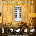 thumbnail image 5 of YUNOVA Warm White Curtain Lights, 200 LED Remote Control Lights with Timer, USB Powered for Christmas, Wedding, Indoor Outdoor Decoration, 5 of 9