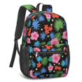 thumbnail image 2 of Pioneer Flower Floral Print Pattern 17" School Backpacks for Teens,Waterproof Oxford Fabric,S-Shape Padded Straps for School,Travel,Hiking,Camping, 2 of 5