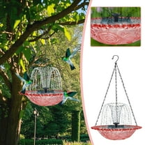 LLDYYDS Bird Bath Bowl Solar Bird Fountain | Hangable Drinking Feeder Decor Bath for Outside Garden Patio Hummingbird