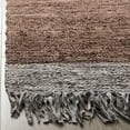 thumbnail image 3 of SAFAVIEH Vintage Leather Horatio Braided Fringe Border Runner Rug, Light Grey/Brown, 2'3" x 9', 3 of 7