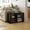 Espresso/Black, variant on HOMLUX Rectangular Coffee Table Slim Living Room Table with Open Shelves for Small Spaces, French Oak Grey/Black