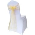 thumbnail image 1 of YQHWQ 10pcs Chair Back Decoration Organza Ribbon Ribbons Stool Bows Seat Decorations Chair Cover Ceremony Chair Back Yarn Chair Sashes Tulle Ribbon Chaise Golden Golden, 1 of 5