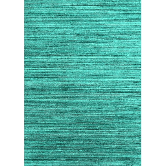 Ahgly Company Machine Washable Indoor Rectangle Abstract Turquoise Blue Contemporary Area Rugs, 8' x 12'