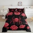 thumbnail image 2 of Feelyou Red Spider Animal Queen Comforter Set for Teen, Valentines Day Rose Flower Bedding Sets, Romantic Gothic Reversible Bedding Comforter Set, Lightweight Room Decor, 3-Piece, 2 of 8
