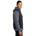 thumbnail image 3 of Sport-Tek Insulated Letterman Jacket-3XL (True Navy/ Vintage Heather), 3 of 6