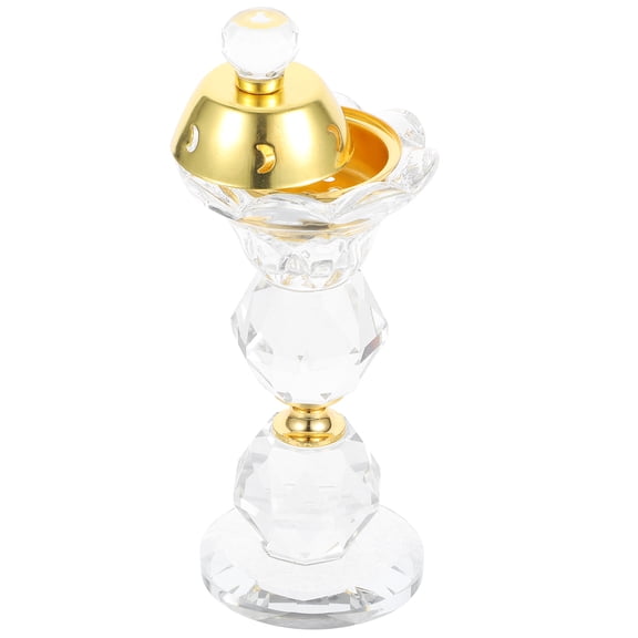 KALLORY 1Pcs Scented Wax Warmer Crystal Transparent For Incense Burning Home