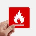 thumbnail image 1 of Fire Red Square Warning Mark Sticker Square Waterproof Stickers Wallpaper Car Decal, 1 of 1