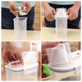 thumbnail image 3 of Contenedor hermético de plástico para almacenar alimentos secos, ideal para arroz, cereales y más, con tapa segura y diseño práctico, color blanco, capacidad de 2L., 3 of 6