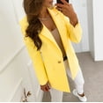 thumbnail image 5 of Fulijie Womens Sweatshirts & Hoodies,Women Casual Solid Single Button Lapel Long Sleeve Slim Suit Temperament Blazers Coat For Office Ladies, 5 of 9