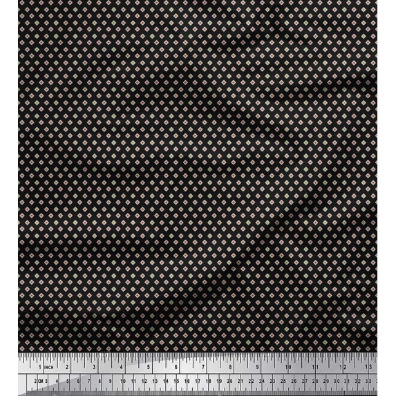 Soimoi Cotton Duck Fabric Plus Sign Small Print Fabric by The Yard 42 Inch Wide