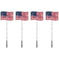 thumbnail image 3 of Lighted Patriotic Flags Pathway Marker Lawn Stakes - 6' - Clear Lights - 4ct, 3 of 7