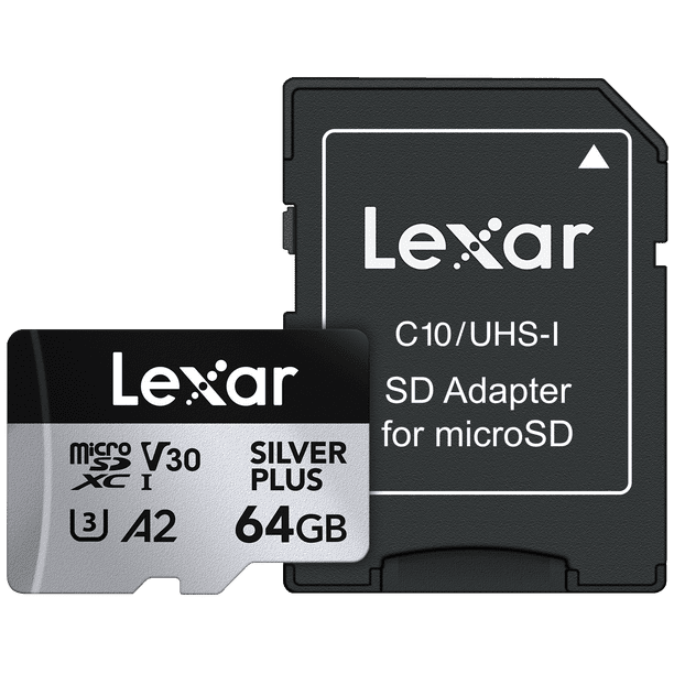 Lexar Professional 64GB SILVER PLUS microSDXC™ UHS-I Card - Walmart.ca
