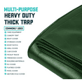thumbnail image 2 of Core Tarps 16 Mil Heavy Duty Tarp Camping Tarpaulin Waterproof Cover, Green/Black 9′ X 12′Ft, 2 of 7