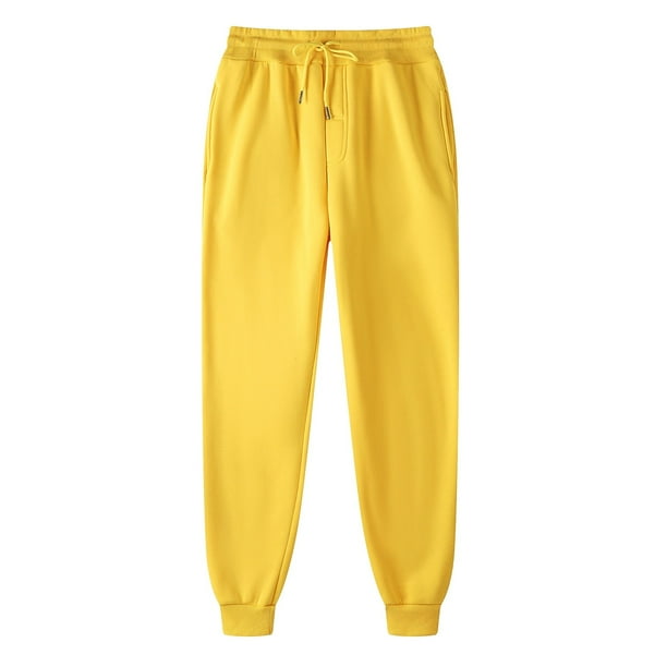 Pantalones hip hop de poliéster con puños deportivos para hombre - Con cordones, bolsillos - Informal/Entrenamiento - Tallas S-XXXL