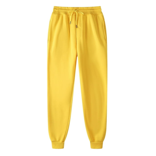 Dagugfen Sweatpants for Men Drawstring Comfy Lightfleece Solid Color Workout Sports Trousers Fall Winter