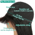thumbnail image 2 of Fake Scalp Wigs with Bangs, Body Wave Brazilian Human Hair Wigs with Bangs 8-24 Inch Natural Top Scalp Human Fringe Wigs for Women, 2 of 7