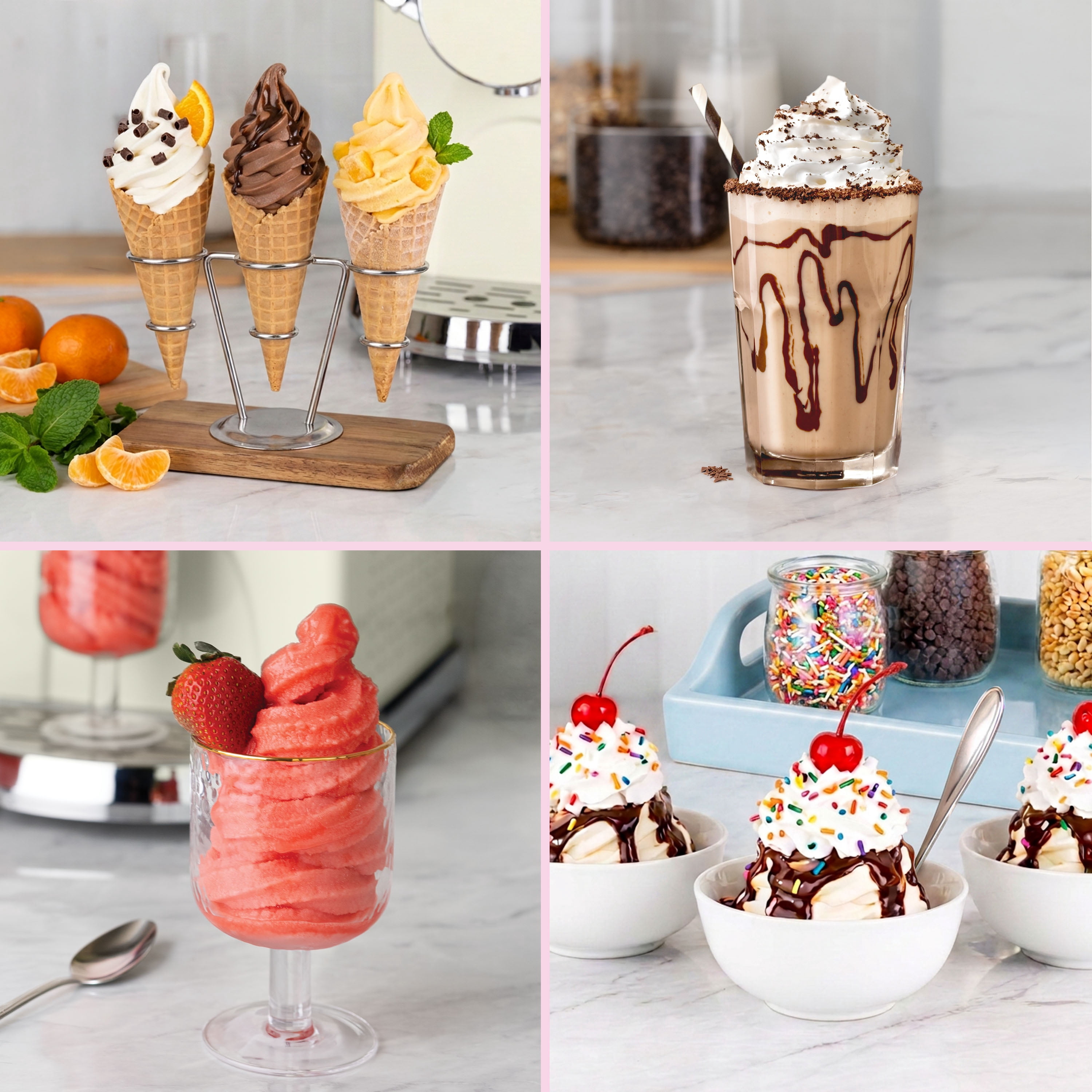 Nostalgia Professional 1.25 Qt Soft Serve Ice Cream Machine