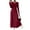 Wine, variant on 2025 Women's Fashion Trendy Fall Long Sleeve Dresses Ruched Flowy Elegant Modest Solid Color Casual Beach Maxi Dress With Pockets