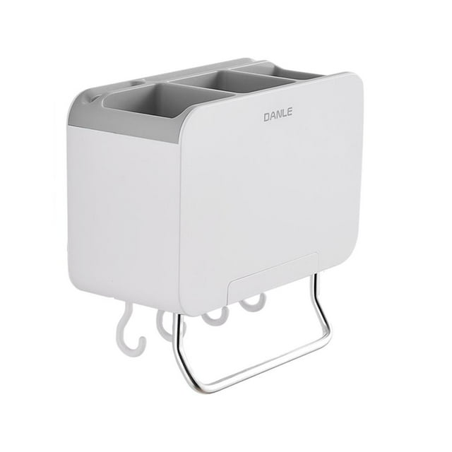 Escurridor de cubiertos Gloria Escurridor de cubiertos de Montaje en Pared con Barra de toalla gris