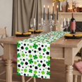 thumbnail image 2 of Table Runners 70 Inches Long Dress Scarves, St Patricks Day Farmhouse Coffee/Dining/Kitchen Table Decor, Holiday Table Runner, Spring Country Green Black Shamrock 13x70 Inch, 2 of 9
