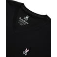 thumbnail image 4 of Psycho Bunny Classic V-Neck Black Men's Tee Shirt B6U100ARPC-BLK, 4 of 9