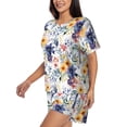 thumbnail image 2 of Xecao Lilies Flowers print Swimsuit for women, Summer-ready, sporty style.Quick-dry fabric. Many sizes & colors., 2 of 9