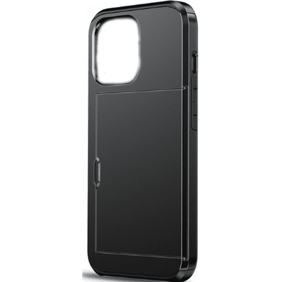 GJX Case for iPhone 11, Dual-Layer Shockproof Protective Cover with Card Holder, Slim Heavy Duty Rugged Phone Case for Men and Women, Stylish Black Finish