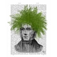 thumbnail image 2 of Fab Funky 26x32 Gold Ornate Wood Framed with Double Matting Museum Art Print Titled - Asparagus Fern Head Plant Head, 2 of 4
