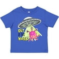 thumbnail image 3 of Inktastic Out of This World Cute Pink Alien Ufo Boys or Girls Toddler T-Shirt, 3 of 5