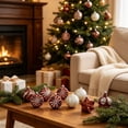 thumbnail image 4 of 6-Pack Assorted Christmas Tree Balls Ornaments Set, Shatterproof Plastic Painted Baubles for Xmas Holiday Party Tree Hanging Decor Accent, 4 of 6