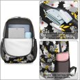 thumbnail image 4 of Pioneer Flower Floral Print Pattern 17" School Backpacks for Teens,Waterproof Oxford Fabric,S-Shape Padded Straps for School,Travel,Hiking,Camping, 4 of 5