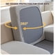 thumbnail image 5 of Funda de sofá universal, resistente al desgaste 2025, con reposacabezas seccional en forma de L, muy elástica, antideslizante y resistente al agua (gris oscuro, funda extragrande para un solo, 5 of 8