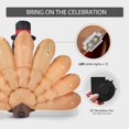 thumbnail image 3 of VIVOHOME 5ft Height Thanksgiving Inflatable LED Lighted Turkey with Hat Blow up Outdoor Lawn Yard Decoration, 3 of 4