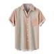 thumbnail image 1 of Camisas Para Hombre Camisa Hawaiana Casual Botones Sólidos Playa Con Bolsillo Turndown Blusa de Manga Corta Odeerbi  ODB157272, 1 of 4