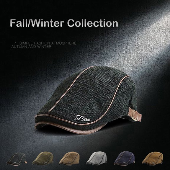 Summer Hot Sales Under $5 Multicolor Newsboy Caps GIJNRIUIUA Knit Caps Warm Forward Hat Padded Flat Outdoor Men's Visor Casual Cap Beret Baseball Caps Bucket Hats