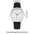 thumbnail image 3 of Men's Watch, Gaqring Quartz Business Casual Wristwatch, Openwork Alloy Case Leather Strap Lightweight Pin Buckle for Daily Work Dating, Black, 3 of 6