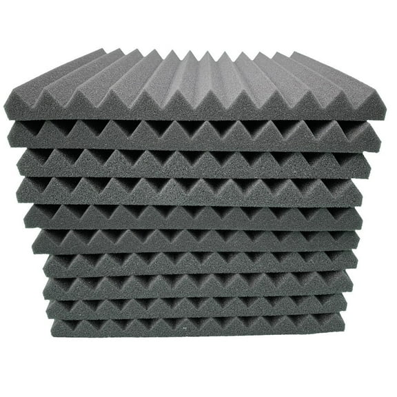 Pompotops 10Pcs Acoustic Foam Sound Stop Absorption Sponge Studio KTV Soundproof
