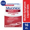 Mucinex Sinus-Max Maximum Strength Severe Congestion & Pain, Sinus Symptom Relief, Pain Reliever, Cough Suppressant and Nasal Decongestant, 16 Liquid Gels