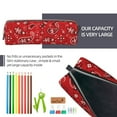 thumbnail image 5 of Honeii Red Paisley Floral Pattern Pencil Case, Pencil Pouch, Pencil Case Small, Pencil Pouch Aesthetic, PVC Pencil Pouch, Pencil Bag, Makeup Pouch, 5 of 7