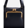 thumbnail image 4 of Free Assembly Women's Faux Leather Frame Satchel Handbag, Black, 4 of 6