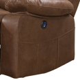 thumbnail image 2 of 41 Inch leatherette Reclining Sofa with USB Port Brown, 2 of 5