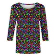 DxhmoneyHX 3/4 Sleeve Womens Plus Size Valentines Tops Spring Shirt
