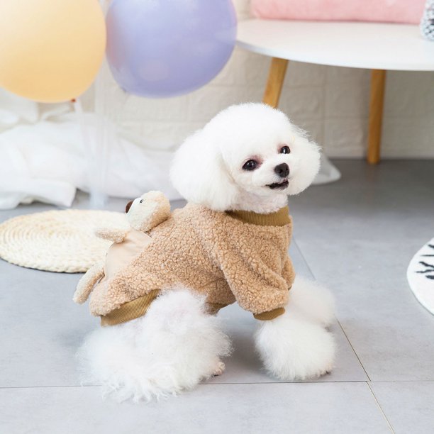 Ropa para mascotas Ropa para perros Ropa de otoño e invierno Ropa para mascotas de peluche Piernas Polar Espalda Polar de oso