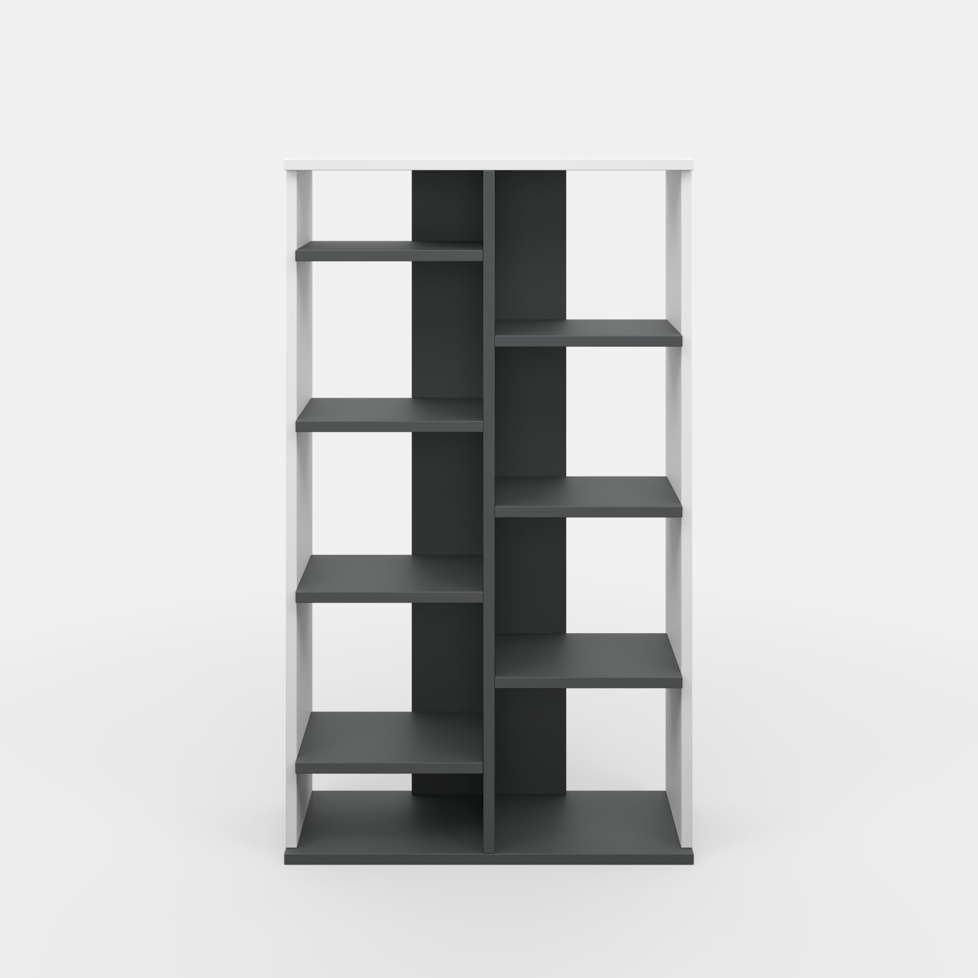 Ada Home Decor Keota Multiple Tier Open Shelf Modern Bookcase, Anthracite/White