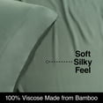 thumbnail image 4 of Allswell Soft & Silky 4-Piece Flag Stone Rayon Derived from Bamboo Sateen Bed Sheet Set, Queen, 4 of 13