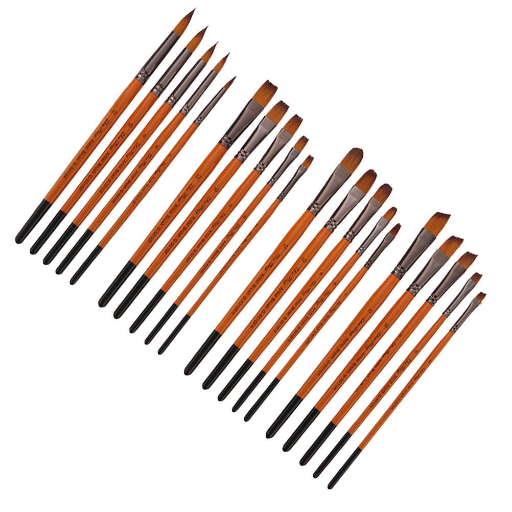 YOSADIER 5pcs Professional Nylon Wool Painting Brush Set for Student Artists